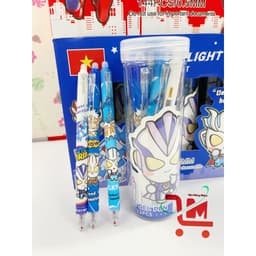 Lon 12 Cây Bút Gel Bấm Xoá Được Mẫu Hoạt Hình Cho Bé Trai, Mực Màu Xanh,Tím,Ruột Bút Thay Thế Được (Mẫu Ngâu Nhiên) 3