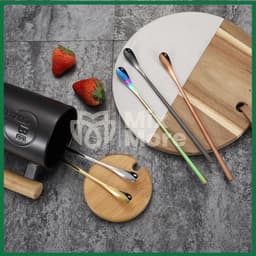Muỗng,thìa khuấy inox 304 cán dài dùng pha cà phê,trà cao cấp sang trọng an toàn vệ sinh Mixmore 6
