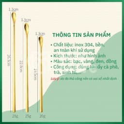 Muỗng,thìa khuấy inox 304 cán dài dùng pha cà phê,trà cao cấp sang trọng an toàn vệ sinh Mixmore 2