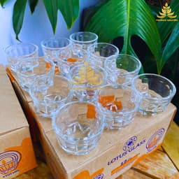 Hộp 12 Ly Thủy Tinh Hoa Mai, Nến Múi, Tặng Kèm 12 Bấc Làm Nến Thờ Cúng, Nguyên Liệu Làm Nến 2