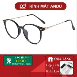 Gọng kính cận thời trang nam nữ NARO EYEWEAR dáng tròn chống tia UV chất liệu nhựa cao cấp - 85065 1