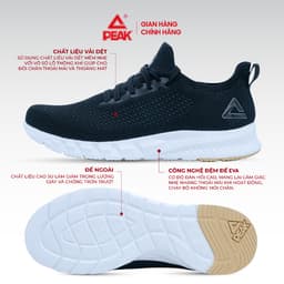 Giày Chạy Bộ Thể Thao Nam PEAK - Giày Running Công Nghệ Đế EVA Siêu Nhẹ Thoáng Khí E29007H 3