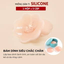 Hộp 5 Cặp Miếng Dán Ngực Silicone Bảo Vệ Ti Chống Lộ Viền An Toàn Cho Da Sử Dụng Được Nhiều Lần Lê Ngọc 348 3