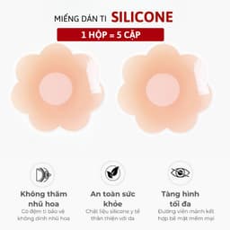 Hộp 5 Cặp Miếng Dán Ngực Silicone Bảo Vệ Ti Chống Lộ Viền An Toàn Cho Da Sử Dụng Được Nhiều Lần Lê Ngọc 348 4