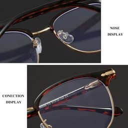 Gọng kính cận thời trang nam nữ NARO EYEWEAR dáng browline chống tia UV chất liệu TITAN - 00AD249 5