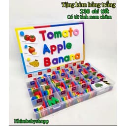 Bảng Chữ Cái Nam Châm 238 Chi Tiết Có Từ Tính Tặng Kèm Bảng Trắng Cho Bé 1