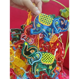 Đèn lồng giấy kiếng mini truyền thống hình cá chép, thỏ, gà trống, con bướm , đèn ông sao treo trang trí Trung Thu 6