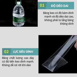 Băng Dính 2 Mặt 5M Nano Trong Suốt Siêu Dính Mọi Bề Mặt Tiện ích 5