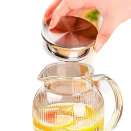Bộ Bình Nước Thủy Tinh Chịu Nhiệt Bình Đựng Nước Kèm 6 Cốc Thủy Tinh Để Bàn Sang Trọng Dung Tích 1,6L_M119 7