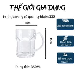 Ly nhựa trong- ly bia- ly có quay cầm tay 4