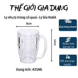 Ly nhựa trong- ly bia- ly có quay cầm tay 5