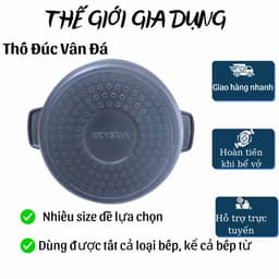 Thố Đúc Nguyên Khối- nồi đúc Kho Cá Vân Đá Cao Cấp Dùng Được Cho Bếp Từ 16-18-20-22-24cm 3