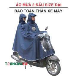 Áo mưa cánh dơi Size Đại bao toàn thân xe máy 2 đầu - 1 đầu + Áo mưa size to 5XL - Super Size 2