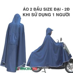 Áo mưa cánh dơi Size Đại bao toàn thân xe máy 2 đầu - 1 đầu + Áo mưa size to 5XL - Super Size 3