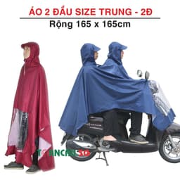 Áo mưa cánh dơi Size Đại bao toàn thân xe máy 2 đầu - 1 đầu + Áo mưa size to 5XL - Super Size 5