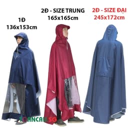 Áo mưa cánh dơi Size Đại bao toàn thân xe máy 2 đầu - 1 đầu + Áo mưa size to 5XL - Super Size 6