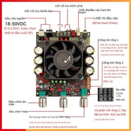 Mạch Khuếch Đại Âm Thanh 2.0 Và Bluetooth 5.3 TPA3225 300Wx2 Wuzhi 3002T ( Chính Hãng Wuzhi) 3