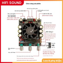 Mạch Khuếch Đại Âm Thanh 2.0 Và Bluetooth 5.3 TPA3225 300Wx2 Wuzhi 3002T ( Chính Hãng Wuzhi) 7