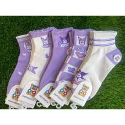 Sét 10 Đôi Tất Trẻ Em Sanrio Trẻ Em Tất Giai Điệu Kuromi Anime Tất Xuân Thu Đông Mềm Mại Thoáng Khí Bé Gái Quà Tặng 5
