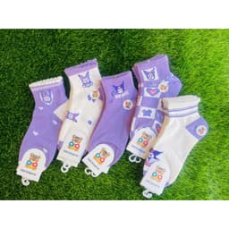 Sét 10 Đôi Tất Trẻ Em Sanrio Trẻ Em Tất Giai Điệu Kuromi Anime Tất Xuân Thu Đông Mềm Mại Thoáng Khí Bé Gái Quà Tặng 7