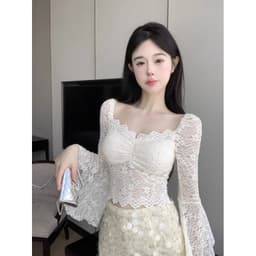 Áo Ren Dài Tay Loe ôm tôn dáng có đệm mút m804 2