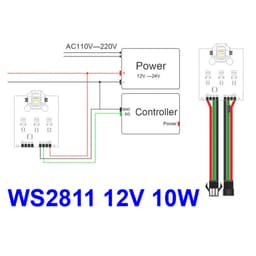 HẠT LED FULL MÀU ĐÈN PHA CÔNG SUẤT LỚN SIÊU SÁNG WS2811 12V 3W 10W 20W 30W CHO XE Ô TÔ XE MÁY 9