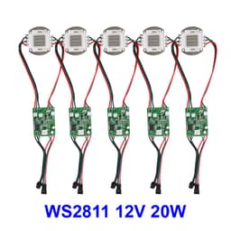 HẠT LED FULL MÀU ĐÈN PHA CÔNG SUẤT LỚN SIÊU SÁNG WS2811 12V 3W 10W 20W 30W CHO XE Ô TÔ XE MÁY 3