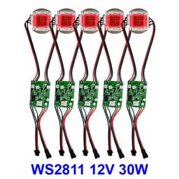 HẠT LED FULL MÀU ĐÈN PHA CÔNG SUẤT LỚN SIÊU SÁNG WS2811 12V 3W 10W 20W 30W CHO XE Ô TÔ XE MÁY 2