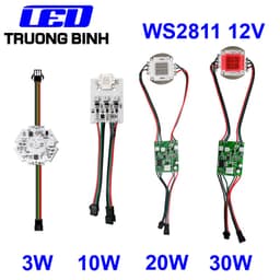HẠT LED FULL MÀU ĐÈN PHA CÔNG SUẤT LỚN SIÊU SÁNG WS2811 12V 3W 10W 20W 30W CHO XE Ô TÔ XE MÁY 1