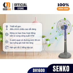 Quạt đứng lỡ senko DH1600 thân sắt, 3 cánh, hẹn giờ, gió mạnh, tiết kiệm đIện bảo hành 2 năm 4