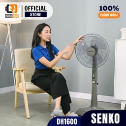 Quạt đứng lỡ senko DH1600 thân sắt, 3 cánh, hẹn giờ, gió mạnh, tiết kiệm đIện bảo hành 2 năm 2