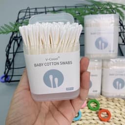 ( K&S ) Combo 5 Hộp Tăm Bông Trẻ Em 200 Que Hãng Vcoool,Misuta Kháng Khuẩn Cho Bé . 2
