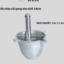 Bộ chày cối gang đúc nguyên khối-Cối Gang Bắc 2