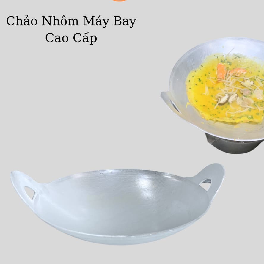 Chảo nhôm máy bay . chảo chiên bánh xèo .chảo nhôm dày làm cơm cháy, kho quẹt nhiều size lớn nhỏ