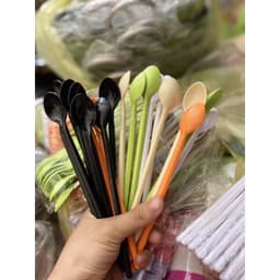 muỗng sinh tố-muỗng trà chanh nhựa dài mầu ngẫu nhiên 7