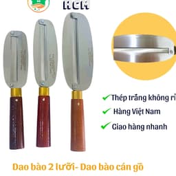 Daoo bào 2 lưỡi- dao ào cán gỗ thép trắng khổng rỉ 1