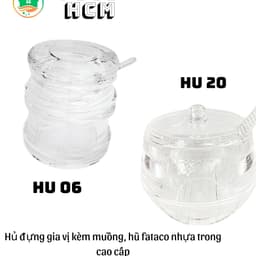 Hũ đựng gia vị, hũ nhựa trong fataco, HU 06, HU 20, No08 1