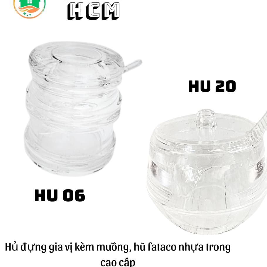 Hũ đựng gia vị, hũ nhựa trong fataco, HU 06, HU 20, No08