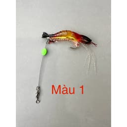 "Mồi Tôm Silicon 9cm 6g Hạt Ngọc Dạ Quang Kèm Móc Câu - Lựa Chọn Hoàn Hảo cho Câu Cá" 3