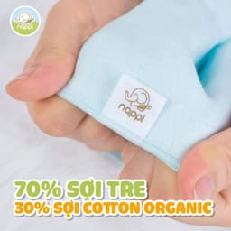 Khăn sữa sợi tre mipbi (hộp 6 cái) chuẩn organic an toàn cho bé 8