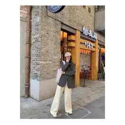 [Sẵn Xám] Áo Blazer Nữ Dáng Dài Áo Vest Nữ Blazer Dáng Rộng Màu Xám Phong Cách Retro Áo Khoác Vest Nữ Kiểu Hàn Quốc AZ10 9