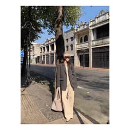 [Sẵn Xám] Áo Blazer Nữ Dáng Dài Áo Vest Nữ Blazer Dáng Rộng Màu Xám Phong Cách Retro Áo Khoác Vest Nữ Kiểu Hàn Quốc AZ10 8