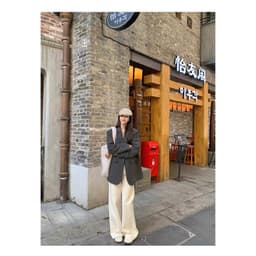 [Sẵn Xám] Áo Blazer Nữ Dáng Dài Áo Vest Nữ Blazer Form Rộng Kiểu Hàn Quốc Áo Khoác Nữ Mùa Đông Đi Làm Đi Chơi AZ1073 7
