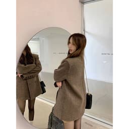 [Sẵn] Áo Blazer Dạ Tweed Dáng Dài Nữ Phong Cách Retro Hàn Quốc Đi Đà Lạt Thu Đông Chali AD2475 5