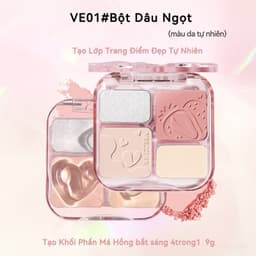[ VEECCI ] VEECCI Phấn Má Hồng ,  Highlight bắt sáng 4trong1 Sắc Tông Nude Tự Nhiên 9g 2