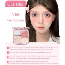 [ VEECCI ] VEECCI Phấn Má Hồng ,  Highlight bắt sáng 4trong1 Sắc Tông Nude Tự Nhiên 9g 6