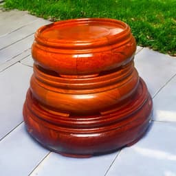 Đế gỗ kê bát lư hương RỒNG VIỆT, chân đế tròn ban thờ thần tài, đủ kích thước gỗ Hương cao cấp 6