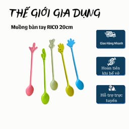 muỗng sinh tố-muỗng trà chanh nhựa dài mầu ngẫu nhiên 3