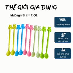 muỗng sinh tố-muỗng trà chanh nhựa dài mầu ngẫu nhiên 4