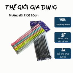 muỗng sinh tố-muỗng trà chanh nhựa dài mầu ngẫu nhiên 5